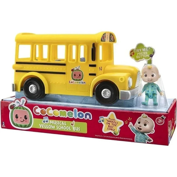 CoComelon Musical Yellow School Bus JJ Figure Character Toys  Babies Toddlers - Picture 1 of 12